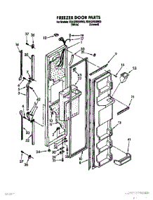 08 - Freezer Door parts for Whirlpool Refrigerator ED22ZRXXN00 from AppliancePartsPros.com