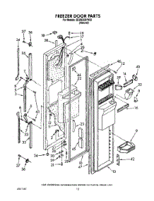 08 - Freezer Door parts for Whirlpool Refrigerator ED25DQXYW00 from AppliancePartsPros.com