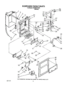 09 - Dispenser Front parts for Whirlpool Refrigerator ED25DQXYW00 from AppliancePartsPros.com