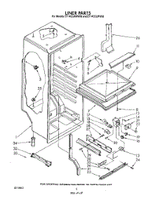 04 - Liner , Lit / Optional parts for Whirlpool Refrigerator ET14CCLWW00 from AppliancePartsPros.com