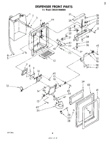 05 - Dispenser Front parts for Whirlpool Refrigerator EHD261MMWR2 from AppliancePartsPros.com