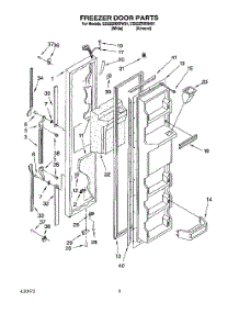 07 - Freezer Door parts for Whirlpool Refrigerator ED22ZRXDN01 from AppliancePartsPros.com