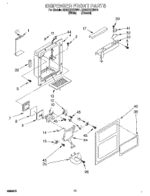 08 - Dispenser Front parts for Whirlpool Refrigerator ED22ZRXDN01 from AppliancePartsPros.com