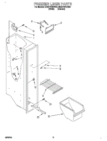 04 - Freezer Liner parts for Whirlpool Refrigerator ED22TWXDW00 from AppliancePartsPros.com