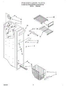 04 - Freezer Liner parts for Whirlpool Refrigerator ED25PQXDW03 from AppliancePartsPros.com