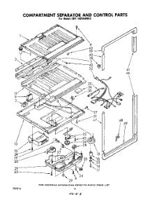 06 - Compartment Separator And Control parts for Whirlpool Refrigerator EHT182VKWR2 from AppliancePartsPros.com