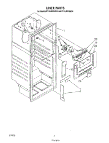 03 - Liner parts for Whirlpool Refrigerator ET14JMYSG04 from AppliancePartsPros.com