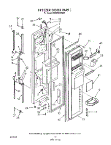 08 - Freezer Door parts for Whirlpool Refrigerator ED22RQXWW00 from AppliancePartsPros.com