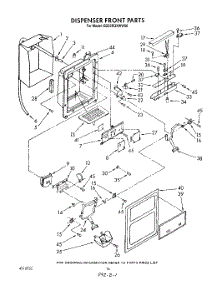 09 - Dispenser Front parts for Whirlpool Refrigerator ED22RQXWW00 from AppliancePartsPros.com