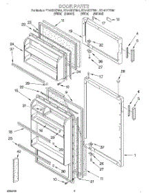 02 - Door parts for Whirlpool Refrigerator ET14CKXFN01 from AppliancePartsPros.com