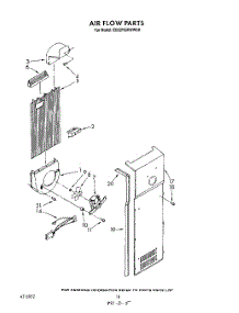 11 - Air Flow parts for Whirlpool Refrigerator ED22RQXWW00 from AppliancePartsPros.com
