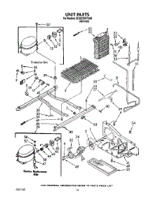 10 - Unit parts for Whirlpool Refrigerator ED25DQXYN00 from AppliancePartsPros.com