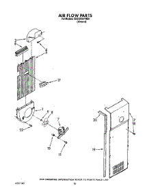 11 - Air Flow parts for Whirlpool Refrigerator ED25DQXYN00 from AppliancePartsPros.com