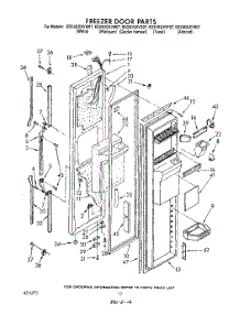 08 - Freezer Door parts for Whirlpool Refrigerator ED25DQXVN07 from AppliancePartsPros.com