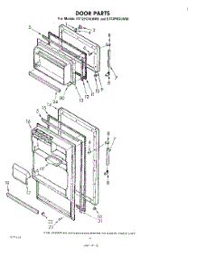 04 - Door parts for Whirlpool Refrigerator ET12PCXLWR0 from AppliancePartsPros.com