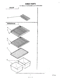 05 - Shelf parts for Whirlpool Refrigerator ET12PCXLWR0 from AppliancePartsPros.com