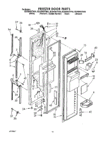 08 - Freezer Door parts for Whirlpool Refrigerator ED25DWXTW04 from AppliancePartsPros.com