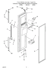 07 - Freezer Door parts for Whirlpool Refrigerator ED27DQXDB04 from AppliancePartsPros.com