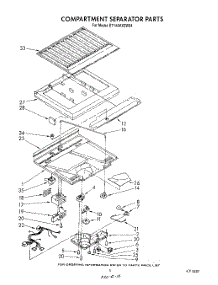 04 - Compartment Separator parts for Whirlpool Refrigerator ET14AKXSW04 from AppliancePartsPros.com