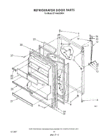 08 - Refrigerator Door, Lit / Optional parts for Whirlpool Refrigerator ET14AKXSW04 from AppliancePartsPros.com