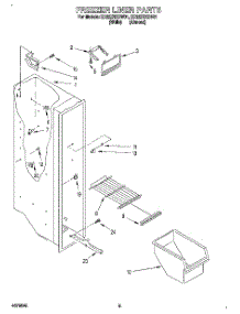 04 - Freezer Liner parts for Whirlpool Refrigerator ED22ZRXBN01 from AppliancePartsPros.com