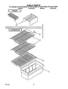 05 - Shelf parts for Whirlpool Refrigerator ET14JKXAN00 from AppliancePartsPros.com
