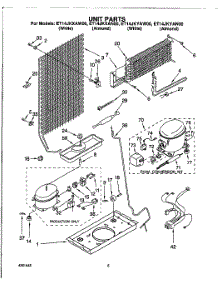 04 - Unit parts for Whirlpool Refrigerator ET14JKXAG00 from AppliancePartsPros.com