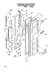 07 - Freezer Door parts for Whirlpool Refrigerator ED22ZRXBN01 from AppliancePartsPros.com