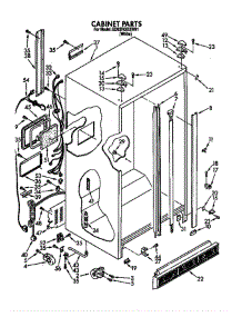 Cabinet parts for Whirlpool Refrigerator ED22RQXXN01 from AppliancePartsPros.com