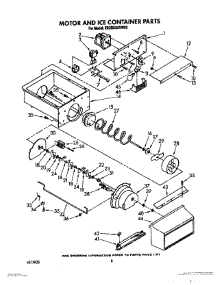 06 - Motor And Ice Container parts for Whirlpool Refrigerator ED25DQXVW02 from AppliancePartsPros.com