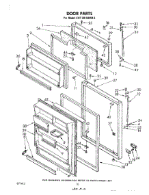 06 - Door , Lit / Optional parts for Whirlpool Refrigerator EHT201XKWR5 from AppliancePartsPros.com