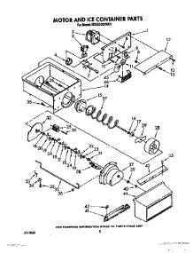 06 - Motor And Ice Container parts for Whirlpool Refrigerator ED25DQXVN01 from AppliancePartsPros.com