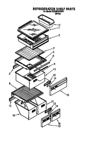 Refrigerator Shelf parts for Whirlpool Refrigerator ED22RQXXN01 from AppliancePartsPros.com