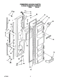07 - Freezer Door parts for Whirlpool Refrigerator ED22ZRXDN00 from AppliancePartsPros.com
