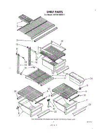05 - Shelf parts for Whirlpool Refrigerator EHT161AKWR1 from AppliancePartsPros.com