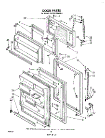 06 - Door parts for Whirlpool Refrigerator EHT201ZKWR4 from AppliancePartsPros.com