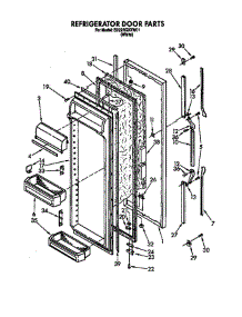 Refrigerator Door parts for Whirlpool Refrigerator ED22RQXXN01 from AppliancePartsPros.com