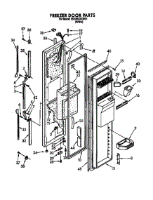 Freezer Door parts for Whirlpool Refrigerator ED22RQXXN01 from AppliancePartsPros.com