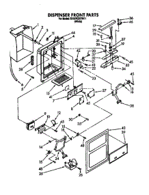 Dispenser Front parts for Whirlpool Refrigerator ED22RQXXN01 from AppliancePartsPros.com