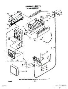 13 - Icemaker, Lit / Optional parts for Whirlpool Refrigerator ED25DQXVN01 from AppliancePartsPros.com