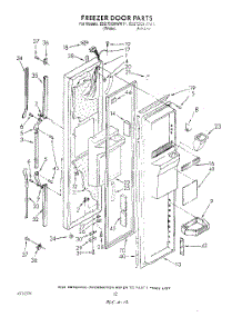 08 - Freezer Door parts for Whirlpool Refrigerator ED27DQXWW11 from AppliancePartsPros.com