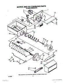 06 - Motor And Ice Container parts for Whirlpool Refrigerator ED25DQXVW03 from AppliancePartsPros.com