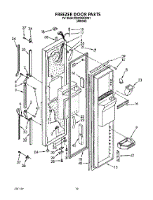 08 - Freezer Door parts for Whirlpool Refrigerator ED27DQXXN01 from AppliancePartsPros.com