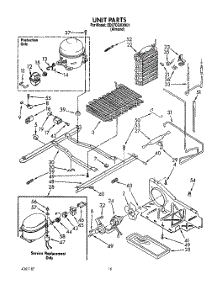 10 - Unit parts for Whirlpool Refrigerator ED27DQXXN01 from AppliancePartsPros.com