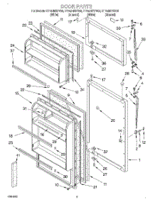 02 - Door parts for Whirlpool Refrigerator ET14JMYFW02 from AppliancePartsPros.com