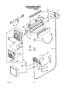 13 - Icemaker, Lit / Optional parts for Whirlpool Refrigerator ED27DQXXN01 from AppliancePartsPros.com