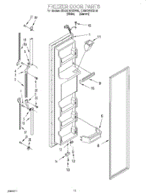 07 - Freezer Door parts for Whirlpool Refrigerator ED25GWXEW00 from AppliancePartsPros.com
