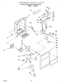 08 - Dispenser Front parts for Whirlpool Refrigerator ED25GWXEW00 from AppliancePartsPros.com
