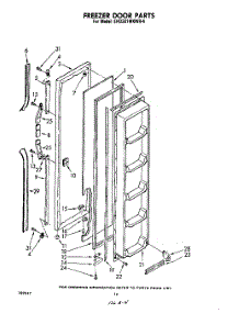 09 - Freezer Door parts for Whirlpool Refrigerator EHD261MKWR4 from AppliancePartsPros.com
