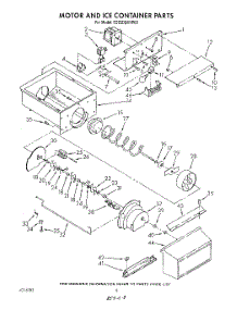 06 - Motor And Ice Container parts for Whirlpool Refrigerator ED25DQXVP02 from AppliancePartsPros.com